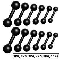 Kit Halteres de Ferro Fundido Pares de 1,2,3,4,5 e 10Kg Kit Halteres de Ferro Fundido Pares de 1,2,3,4,5 e 10Kg