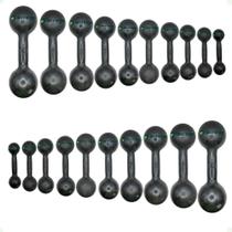 Kit Halteres de Ferro Fundido Pintado - Pares de 1 a 10 Kg Kit Halteres de Ferro Fundido Pintado - Pares de 1 a 10 Kg
