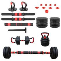 Kit Halteres E Anilhas Kettlebell Ajustáveis Academia 15kg - FITTVIVA