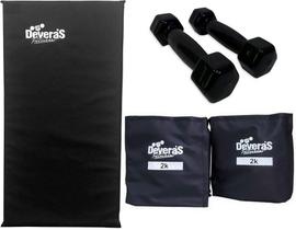 kit halteres peso 1 kg par caneleiras de peso 2 kg peso academia e colchonete academia