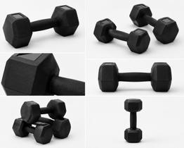 Kit halteres sextavado cimento 1kg a 5kg bonafit Kit halteres sextavado cimento 1kg a 5kg bonafit