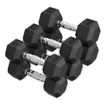 Kit Halteres Sextavado Emborrachado Pares 6kg 8kg 10kg