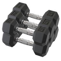 Kit Halteres Sextavado Emborrachado pares 8kg, 10kg e 12,5 kg Kit Halteres Sextavado Emborrachado pares 8kg, 10kg e 12,5 kg