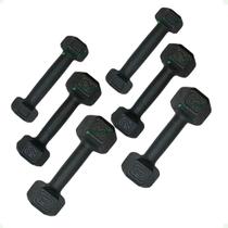 Kit Halteres Sextavado - (Pares de 1,2 e 3 Kg) Kit Halteres Sextavado - (Pares de 1,2 e 3 Kg)