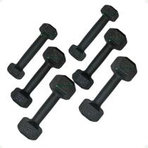 Kit Halteres Sextavado - (Pares de 1,2 e 3 Kg) Kit Halteres Sextavado - (Pares de 1,2 e 3 Kg)