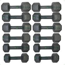 Kit Halteres Sextavado - (Pares de 5,6,7,8,9 e 10 Kg)