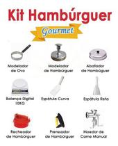 Kit Hambúrguer Gourmet C/13 Itens Modelador Espátula Balança