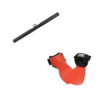 Kit Hand Grip + Barra Reta Tríceps Academia Exercício Funcional Treino