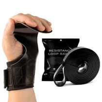 Kit Hand Grip Competition Skyhill e Super Band Preto Médio 26kg