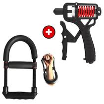 Kit Hand Grip de Punho Mão Ajustável de 5 a 165kg + Fortalecedor de Antebraço - Mega Loja 123