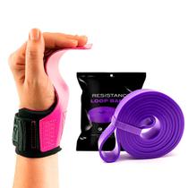 Kit Hand Grip Legacy Skyhill Neo Pink e Super Band Roxo 45kg Kit Hand Grip Legacy Skyhill Neo Pink e Super Band Roxo 45kg