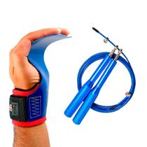 Kit Hand Grip Legacy Skyhill USA e Corda Speed Aço Azul