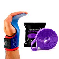 Kit Hand Grip Legacy Skyhill USA e Super Band Roxo até 45kg Kit Hand Grip Legacy Skyhill USA e Super Band Roxo até 45kg