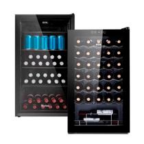 Kit Happy Hour EOS Cervejeira 98L ECE100 + Adega 34 Garrafas EAC34G 220V