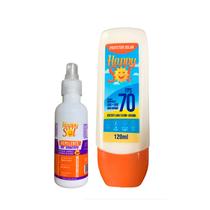 Kit Happy Sol Protetor Solar FPS 70 + Repelente Icaridina Kit Happy Sol Protetor Solar FPS 70 + Repelente Icaridina