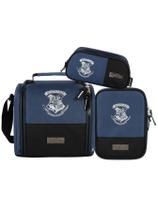 Kit Harry Potter Lancheira + Estojo Box + Estojo Triplo Az Kit Harry Potter Lancheira + Estojo Box + Estojo Triplo Az