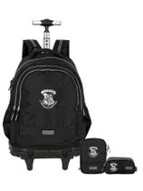 Kit Harry Potter Luxo Mochila Rodas + Estojo Box + Triplo Pt Kit Harry Potter Luxo Mochila Rodas + Estojo Box + Triplo Pt