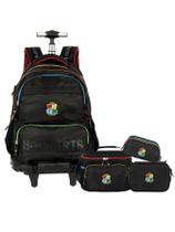 Kit Harry Potter Mochila + Lancheira + Estojo Box e Triplo
