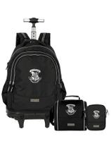 Kit Harry Potter Mochila Rodas + Lancheira + Estojo Box