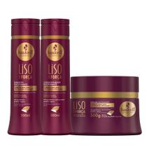 Kit Haskel Liso Com Força Máscara (3 Produtos) 300ml/250g