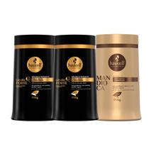 Kit Haskell 2 Máscaras Cavalo Forte + 1 Máscara Mandioca 900g Kit Haskell 2 Máscaras Cavalo Forte + 1 Máscara Mandioca 900g