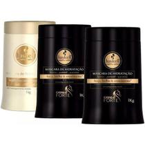 Kit Haskell 2 Máscaras Cavalo Forte + 1 Máscara Mandioca 900g Kit Haskell 2 Máscaras Cavalo Forte + 1 Máscara Mandioca 900g