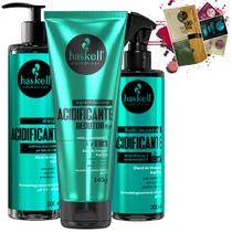 Kit Haskell Acidificante Sh 300ml Másc 240gr e Fluido 200ml