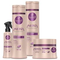 Kit Haskell Ametista Desamarelador Shampoo Condicionador Mascara 300ml Fluido