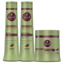 Kit Haskell Bananeira Pós Química Shampoo Condicionador e Máscara 500g