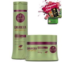 Kit Haskell Bananeira Shampoo 300ml Mascara 300g