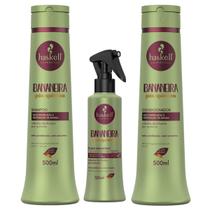 Kit Haskell Bananeira Shampoo Cond 500ml+ Fluido Obrigatório