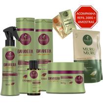 Kit Haskell Bananeira Shampoo Cond Masc Fluido E Necta 300ml