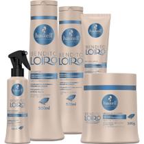 Kit Haskell Bendito Loiro Máscara 500g Tratamento Reconstrutor Cabelos Loiros Completo Kit Haskell Bendito Loiro Máscara 500g Tratamento Reconstrutor Cabelos Loiros Completo