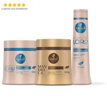 Kit Haskell Bendito Loiro Máscara E Shampoo + Mandioca 500g