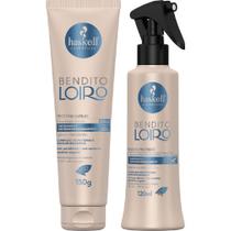 Kit Haskell Bendito Loiro Proteína Tratamento Reparação 150g Spray Leave-In Antifrizz 120ml Kit Haskell Bendito Loiro Proteína Tratamento Reparação 150g Spray Leave-In Antifrizz 120ml