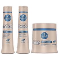 Kit Haskell Bendito Loiro Regeneração Trio 500ml (3 Produtos, Sh+cond+masc)