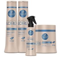 Kit Haskell Bendito Loiro Shampoo Condic Máscara e Fluido