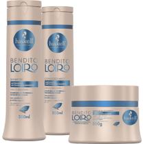 Kit Haskell Bendito Loiro Shampoo Condicionador 300ml Máscara Tratamento Cabelos Loiros 500g Kit Haskell Bendito Loiro Shampoo Condicionador 300ml Máscara Tratamento Cabelos Loiros 500g