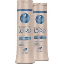 Kit Haskell Bendito Loiro Shampoo Condicionador 300ml Tratamento Cabelos Loiros