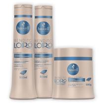 Kit Haskell Bendito Loiro Shampoo Condicionador E Masc 500ml