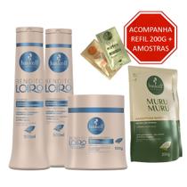 Kit Haskell Bendito Loiro Shampoo Condicionador Máscara 500g