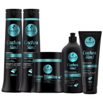 Kit Haskell Cachos Sim Definição Sh Cond Máscara 500ml 5 Itens Completo