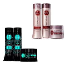 Kit Haskell Cachos Sim P + Kit Queratina Cauterização P