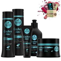 Kit Haskell Cachos Sim Sh Cond 300ml Masc Completo 5 Itens