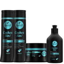 Kit Haskell Cachos Sim! Shampoo, Condicionador, Máscara e Leave In Memorizador de Cachos 300g/ml