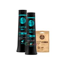 Kit Haskell Cachos Sim Shampoo E Condi 500 Ml + Dose Mandioca