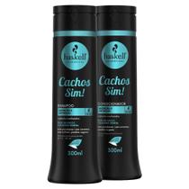 Kit Haskell Cachos Sim Shampoo e Condicionador 300ml Cabelos Cacheados