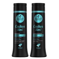Kit Haskell Cachos Sim Shampoo e Condicionador 300ml Nutrição e Definição Liberado Low Poo