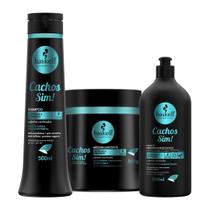 Kit Haskell Cachos Sim Shampoo Mascara e Leave in 500ml Kit Haskell Cachos Sim Shampoo Mascara e Leave in 500ml
