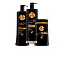 Kit Haskell Cavalo Forte 02 Shampoo 1 Litro + Máscara 900g - Força Brilho e Crescimento Capilar